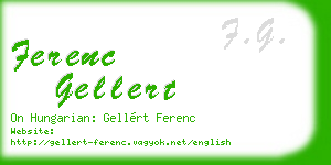 ferenc gellert business card