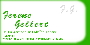 ferenc gellert business card